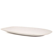 Bandeja em cerâmica off white 40,5x23x03 cm 