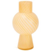 Vaso de vidro bojudo amarelo 31x17 cm 