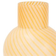Vaso de vidro bojudo amarelo 31x17 cm 