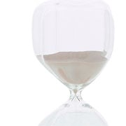Ampulheta de vidro geométrica areia cinza 60 minutos 28x12 cm 