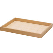 Bandeja de MDF com revestimento em PU bege 40x30 cm 