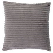 Almofada de poliéster canelada cinza 45 cm 