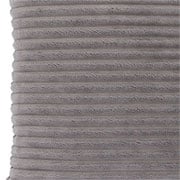 Almofada de poliéster canelada cinza 45 cm 