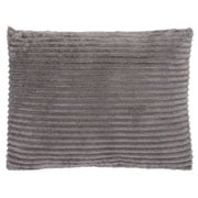 Almofada de poliéster canelada cinza 45x57 cm 