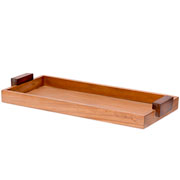 Bandeja de Madeira Retangular Caramelo 24x53 cm 