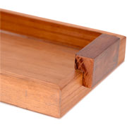 Bandeja de Madeira Retangular Caramelo 24x53 cm 
