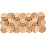 Adorno de parede em metal dourado 46x101 cm 