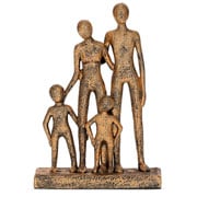 Escultura de Poliresina Família ouro velho  22x15 cm 