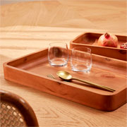 Bandeja de madeira retangular terracota 45x30 cm 