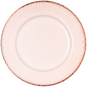 Prato de cerâmica de sobremesa Linear branco 20 cm 