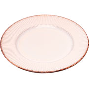 Prato de cerâmica de sobremesa Linear branco 20 cm 