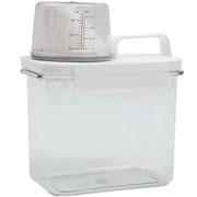 Pote com copo medidor e trava branco 1100ml 