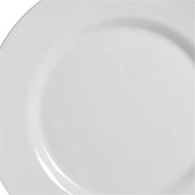 Prato de cerâmica raso Flat branco 29 cm 