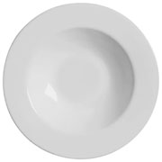 Prato de cerâmica fundo Flat branco 25 cm 