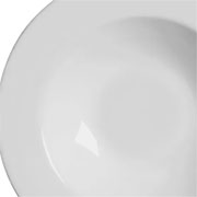 Prato de cerâmica fundo Flat branco 25 cm 