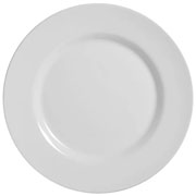 Prato para sobremesa em cerâmica Flat branco 21 cm 