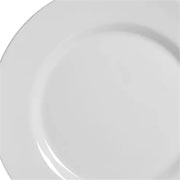 Prato para sobremesa em cerâmica Flat branco 21 cm 