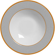Prato de cerâmica fundo Ritz preto 25 cm 