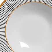 Prato de cerâmica fundo Ritz preto 25 cm 