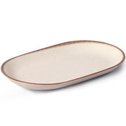 Travessa de cerâmica Vanilla bege 34 cm 