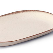 Travessa de cerâmica Vanilla bege 34 cm 