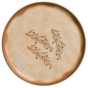 Prato de e Sobremesa em cerâmica orgânico Bio Nativa Bege 21 cm. 