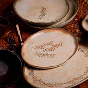 Prato de e Sobremesa em cerâmica orgânico Bio Nativa Bege 21 cm. 