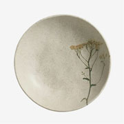 Prato de Cerâmica Fundo Bio Campestre Orgânico Areia 22x05 cm 