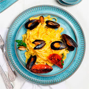 Prato de Cerâmica de Sobremesa Orgânico Bio Breeze Azul 21 cm 