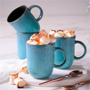 Caneca de cerâmica Organica coup stoneware breeze azul 330 ml 