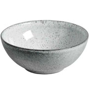 Cumbuca de cerâmica orgânico Echo cinza 18x4,5 cm 