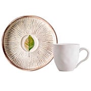 Xícara de cerâmica de café com pires Bio Evergreen 120 ml 
