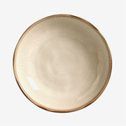 Prato fundo em cerâmica Bio Raio bege 22 cm 