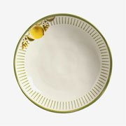 Prato fundo em cerâmica Bio Lemon verde e off white 23x6 cm 