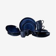 Aparelho de jantar em cerâmica Daily Happy azul 16 peças 