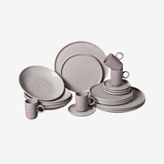 Aparelho de jantar em cerâmica Basic Sandy areia 20 peças 