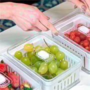 Organizador de acrílico Clear fresh com cesto 2,2 litros 