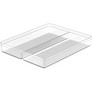 Organizador de acrílico duplo para gaveta Clear Fresh 37x30 cm 