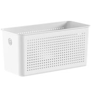 Cesto de plástico Flow branco 27x12 cm 