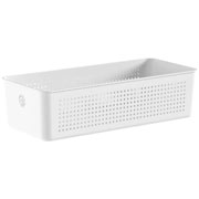 Cesto de plástico Flow branco 34x15 cm 
