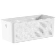 Cesto de plástico Flow branco 34x13 cm 