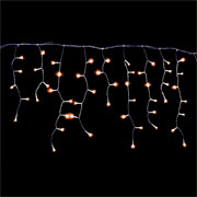 Cascata 240 lâmpadas Led branco quente 127V 3,8 metros. 
