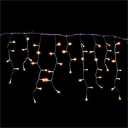 Cascata 400 lâmpadas Led branco quente 127V 9,5 metros. 