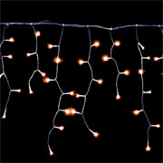 Cascata 400 lâmpadas Led branco quente 127V 9,5 metros. 