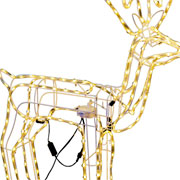 Rena natalina de metal movimento com led 127V 100 cm 