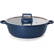 Caçarola de alumínio baixa Moda do chef azul 5 litros 