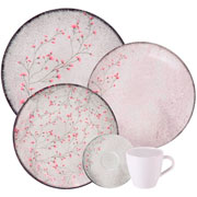 Aparelho de Jantar de Porcelana Floralis Branco 20 peças 