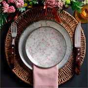 Aparelho de Jantar de Porcelana Floralis Branco 20 peças 