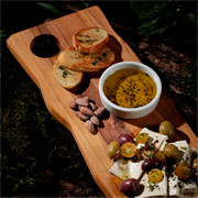 Tábua de madeira Savia para frios marrom 40x15 cm 