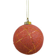 Kit bolas natalina rose com filetes dourado 4 peças 